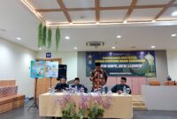 Direktur Bisnis Bank Bengkulu, Iswahyudi saat menyampaikan sambutan saat media gathering dan buka puasa bersama. (foto: Pidiansyah)