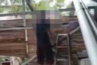 Seorang pria tewas tergantung dengan seutas tali menjerat lehernya