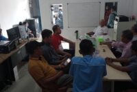 Calon Gubernur Lampung Rahmat Mirzani Djausal (RMD)  saat berkunjung ke Kantor Pengda JMSI Lampung. 