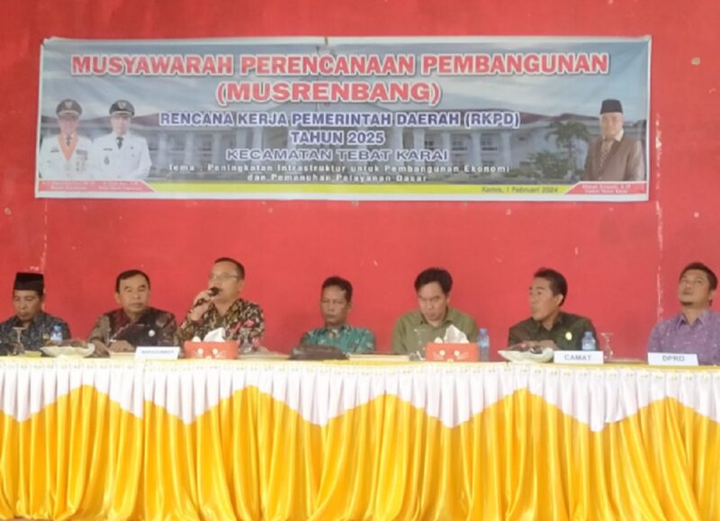 Kegiatan Musrembang yang dilakukan di Kecamatan Tebat Karai beberapa waktu lalu.
