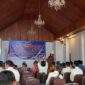 Sekda, Hartono saat menyampaikan sambutan pada acara pelantikan pengurus SMSI Kepahiang.