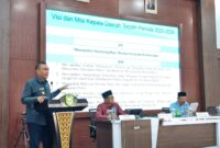 Wabup yang juga bupati terpilih, Zurdi Nata menyampaikan paparan tentang 16 program dan visi misinya memimpin Kepahiang hingga 2030.