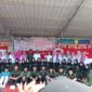 Civitas akademika SMANTEN berfoto bersama usai pembukaan pameran mading merah putih.