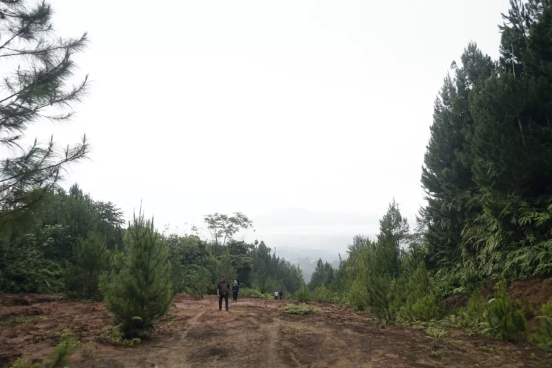 Kondisi jalan ring road yang belum selesai dibangun