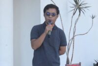 Ayub David Pranoto menyampaikan arahan saat apel perdana sebagai Plt Sekwan