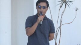Ayub David Pranoto menyampaikan arahan saat apel perdana sebagai Plt Sekwan