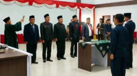 Prosesi pengambilan sumpah jabatan dan pelantikan pejabat di lingkungan Pemkab Kepahiang. (foto: Defi Parisa)