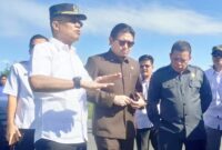 Ketua DPRD Kepahiang saat mendampingi Ketua DPRD Provinsi saat meninjau BBI sebagai lokasi pembangunan sport center