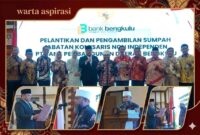 Prosesi pelantikan komisaris nonidependen BPD Bengkulu