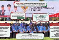 Para peserta upacara peringatan hari lahir Pancasila. (Andreas/AI/warta aspirasi)