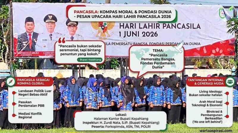Para peserta upacara peringatan hari lahir Pancasila. (Andreas/AI/warta aspirasi)