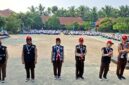 Para peserta Jamnas XII asal SMPN 3 Benteng saat disambut di sekolah